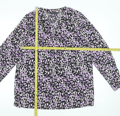 Womens UK Size 12 Marks and Spencer Multicoloured Basic Blouse