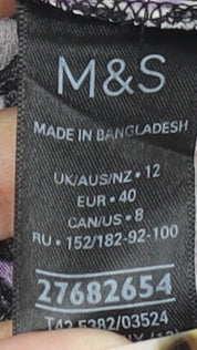 Womens UK Size 12 Marks and Spencer Multicoloured Basic Blouse