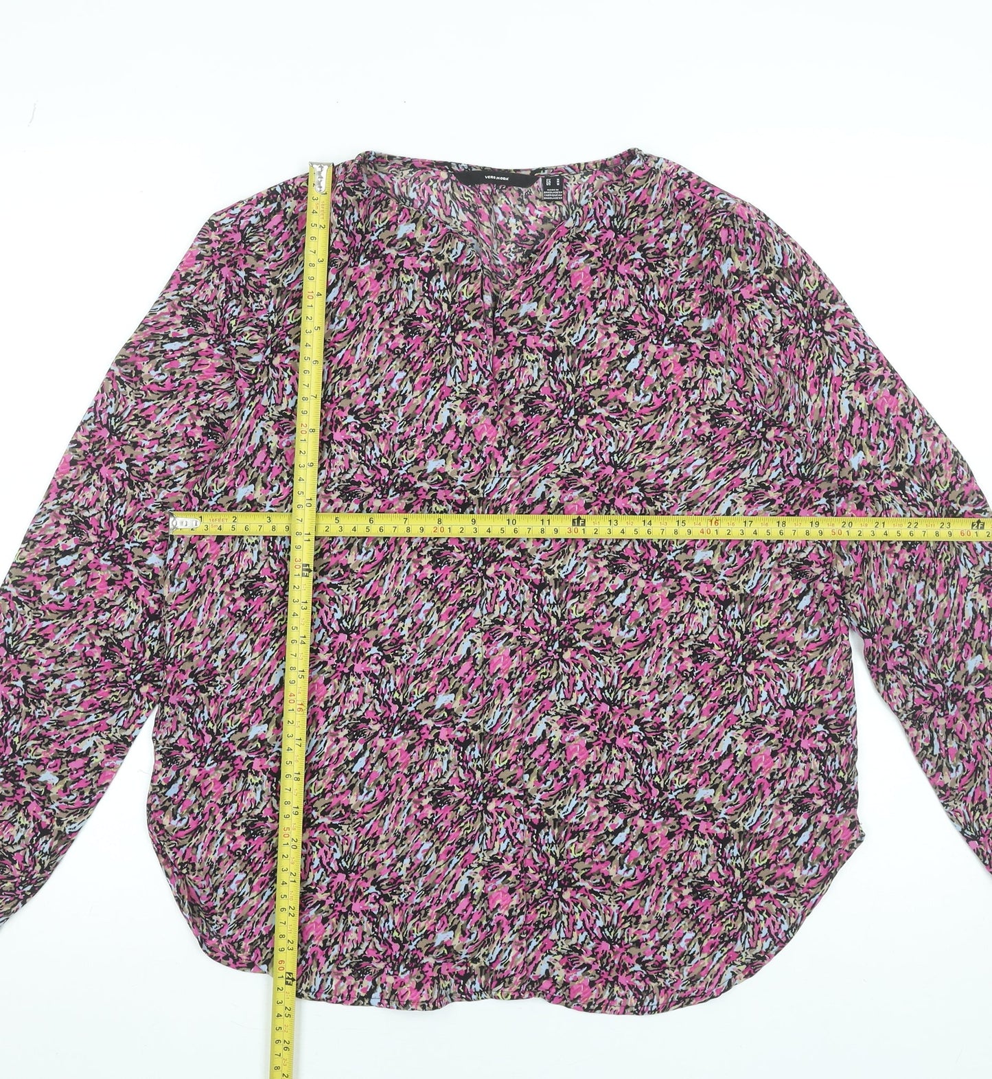 Womens UK Size M VERO MODA Multicoloured Tunic Blouse