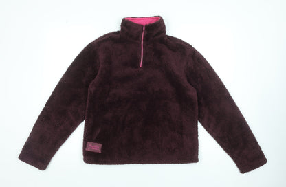 Regatta Girls Brown Fleece Pullover Sweatshirt 16 Years 1/4 Zip Outdoor Top