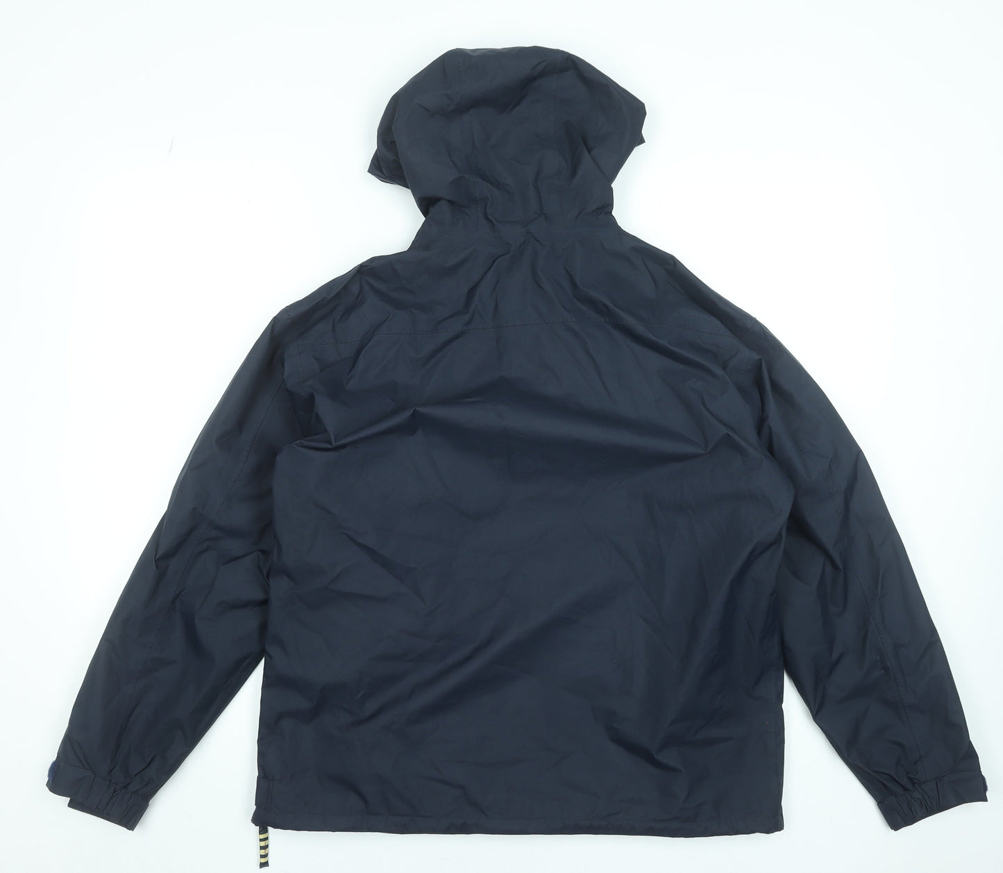 Joules Womens Navy Anorak Jacket Size 10 Hooded Waterproof Polyester