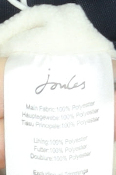 Joules Womens Navy Anorak Jacket Size 10 Hooded Waterproof Polyester