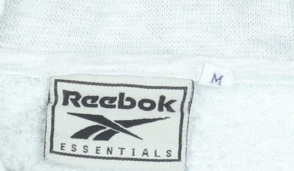 Reebok Essentials Women's Grey Pullover Sweatshirt M Casual Logo Crew Neck