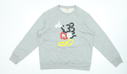 Womens UK Size L Uniqlo Grey Pullover Sweatshirt