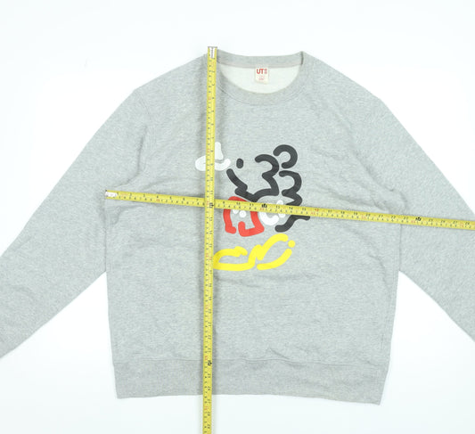 Womens UK Size L Uniqlo Grey Pullover Sweatshirt
