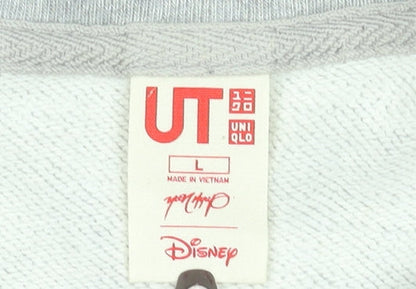 Womens UK Size L Uniqlo Grey Pullover Sweatshirt