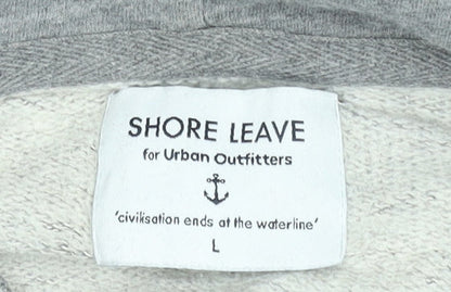 Womens UK Size L Shore Leave Grey Pullover Hoodie