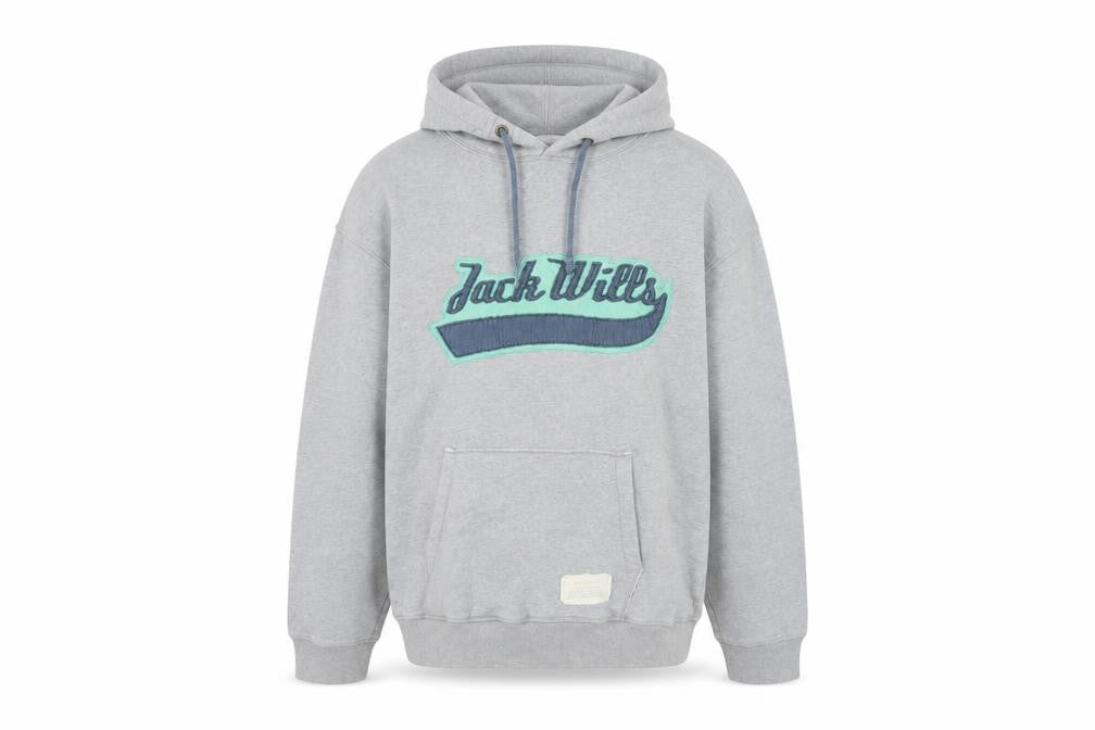 Mens UK Size M Jack Wills Grey Pullover Hoodie