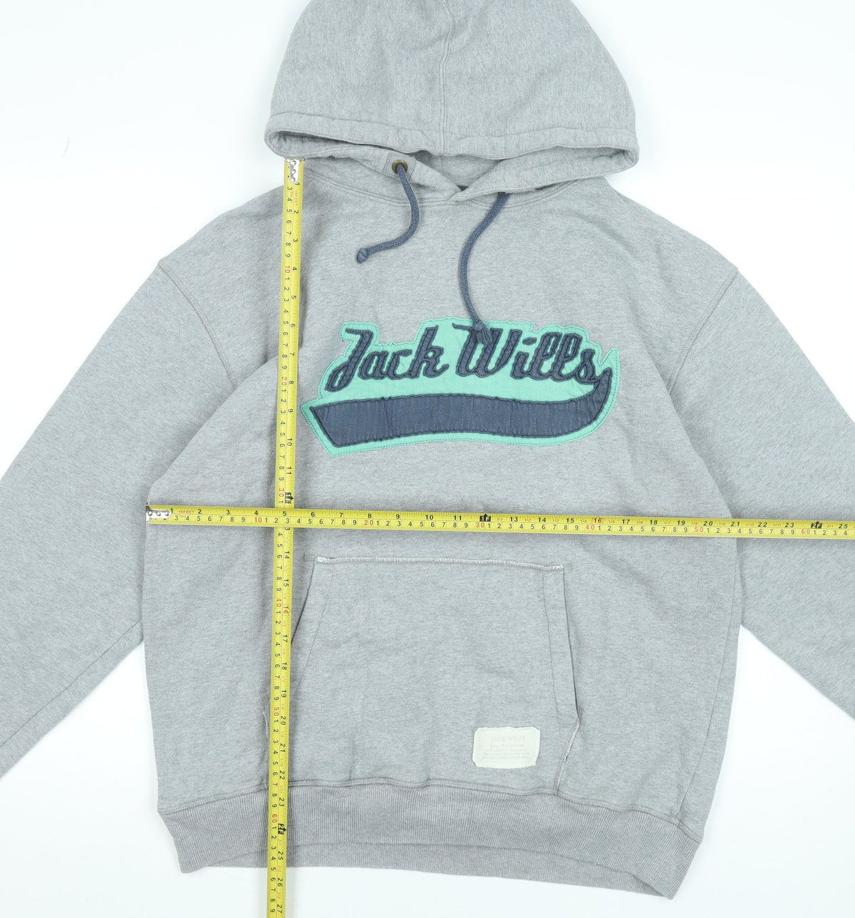 Mens UK Size M Jack Wills Grey Pullover Hoodie