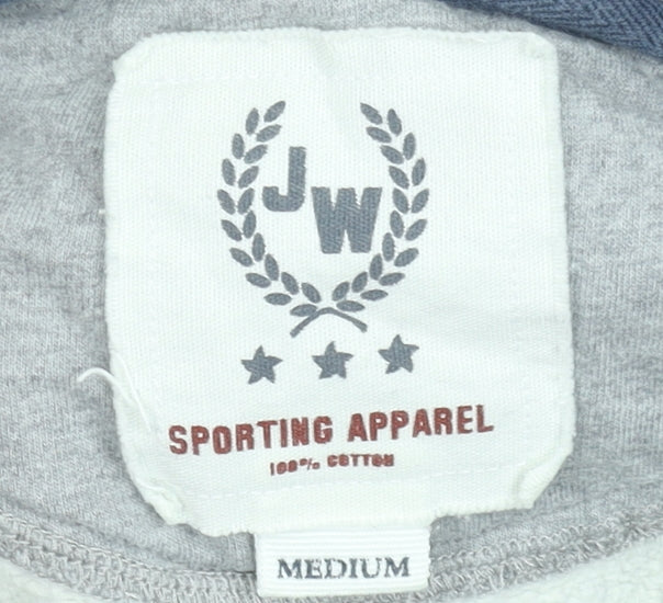 Mens UK Size M Jack Wills Grey Pullover Hoodie