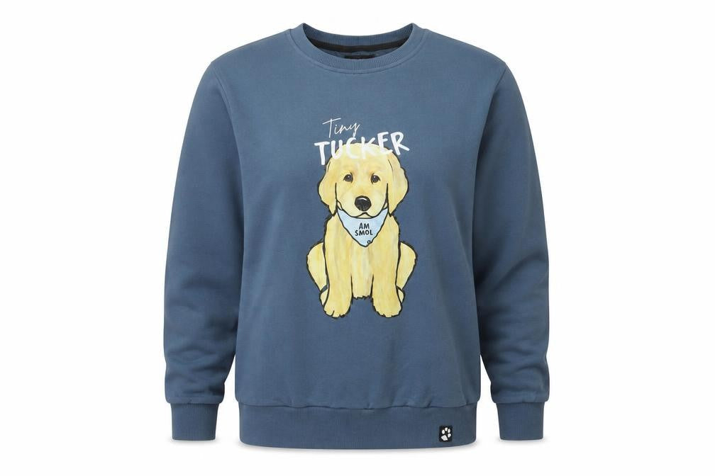 Womens UK Size S Tucker Budzyn Blue Pullover Sweatshirt