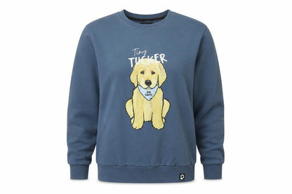 Womens UK Size S Tucker Budzyn Blue Pullover Sweatshirt