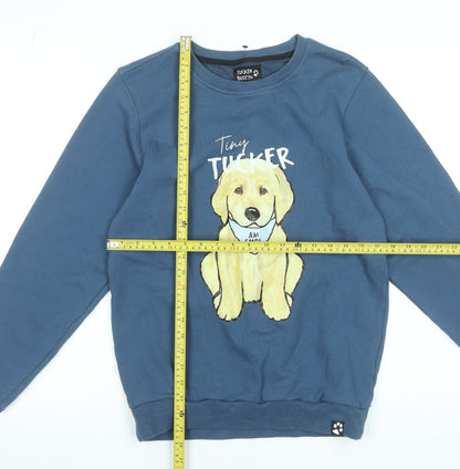 Womens UK Size S Tucker Budzyn Blue Pullover Sweatshirt