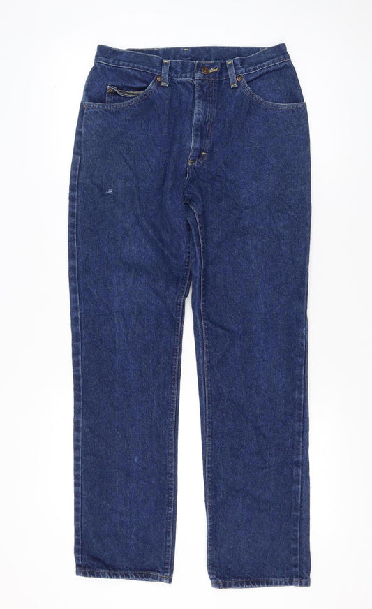 Lee Men's Blue Regular Fit Straight Leg Denim Jeans