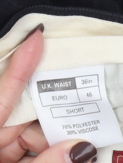 Burton Menswear Black Pinstripe Dress Pants 36 in Waist Regular Fit