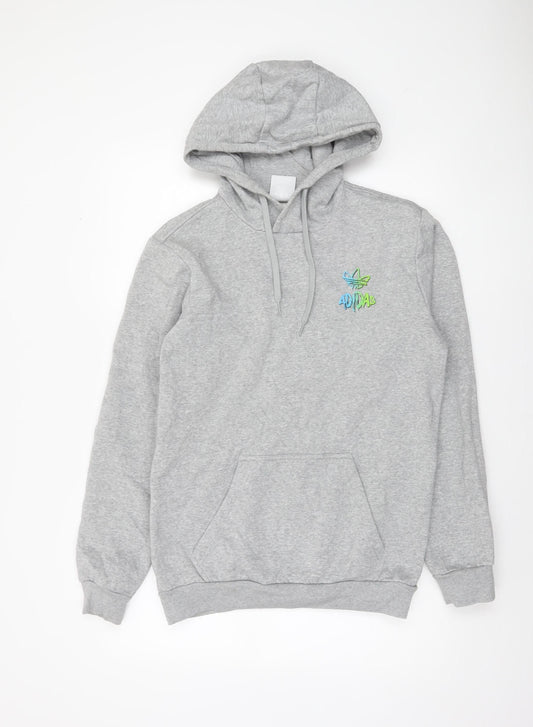 Mens UK Size S adidas Grey Pullover Hoodie