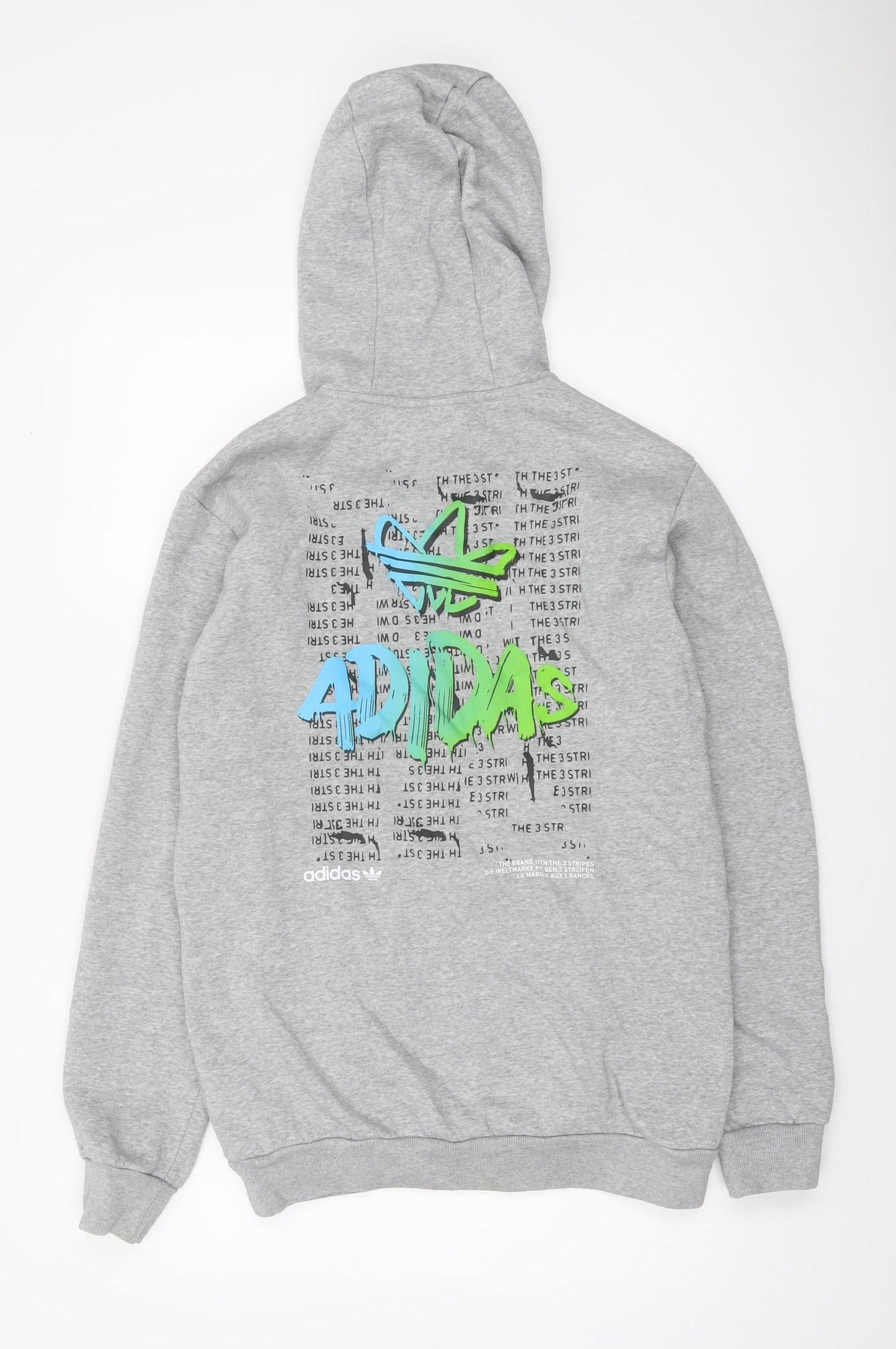 Mens UK Size S adidas Grey Pullover Hoodie