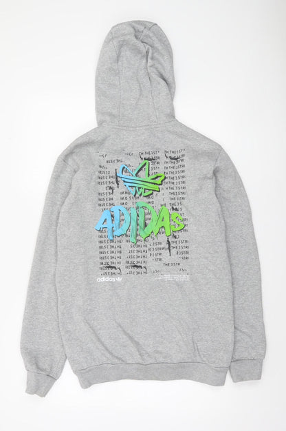 Mens UK Size S adidas Grey Pullover Hoodie