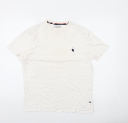 Mens UK Size M U.S. Polo Assn. White  T-Shirt