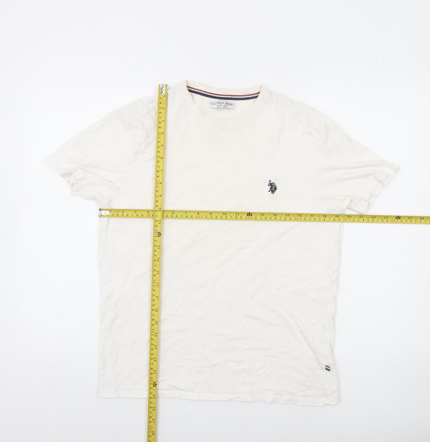 Mens UK Size M U.S. Polo Assn. White  T-Shirt