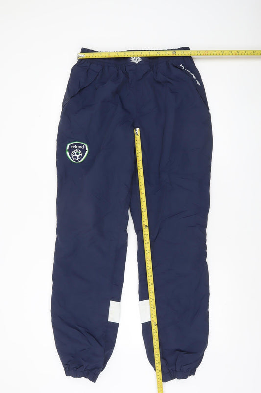 Umbro Men's Blue Ireland Football Sweatpants L Lightweight Nylon