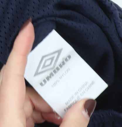 Umbro Men's Blue Ireland Football Sweatpants L Lightweight Nylon