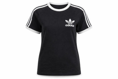 Womens UK Size S adidas Black Ringer T-Shirt