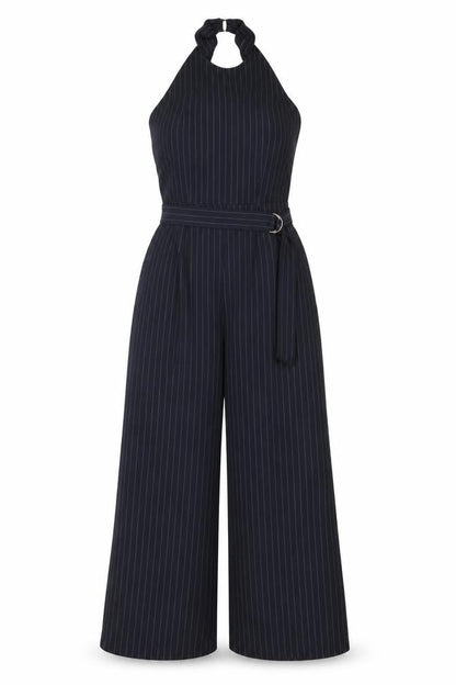 Womens UK Size 8 Warehouse One-Piece Black Jumpsuit
