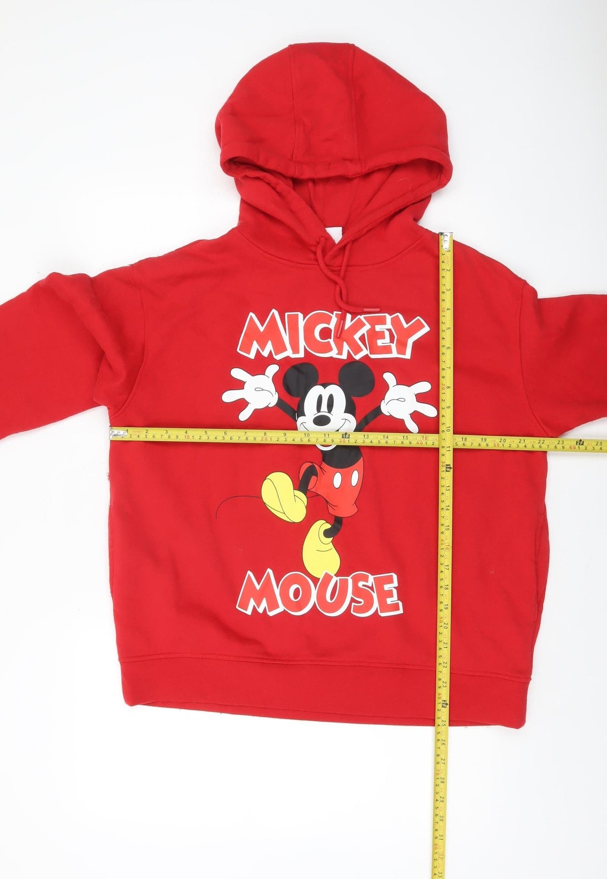 Mens UK Size M Disney Red Pullover Hoodie