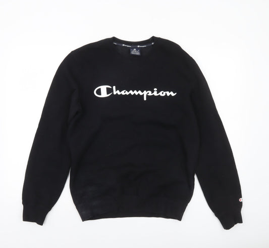 Mens UK Size S Champion Black Pullover Sweatshirt