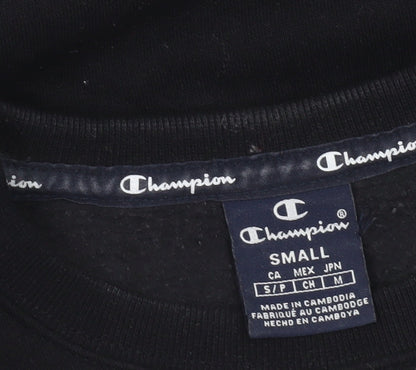 Mens UK Size S Champion Black Pullover Sweatshirt