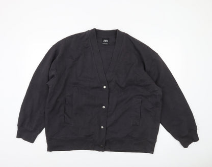 Womens UK Size 12 Zara Black Varsity Jacket