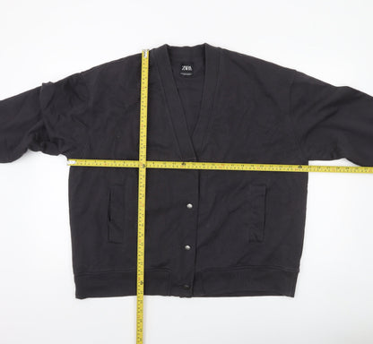 Womens UK Size 12 Zara Black Varsity Jacket