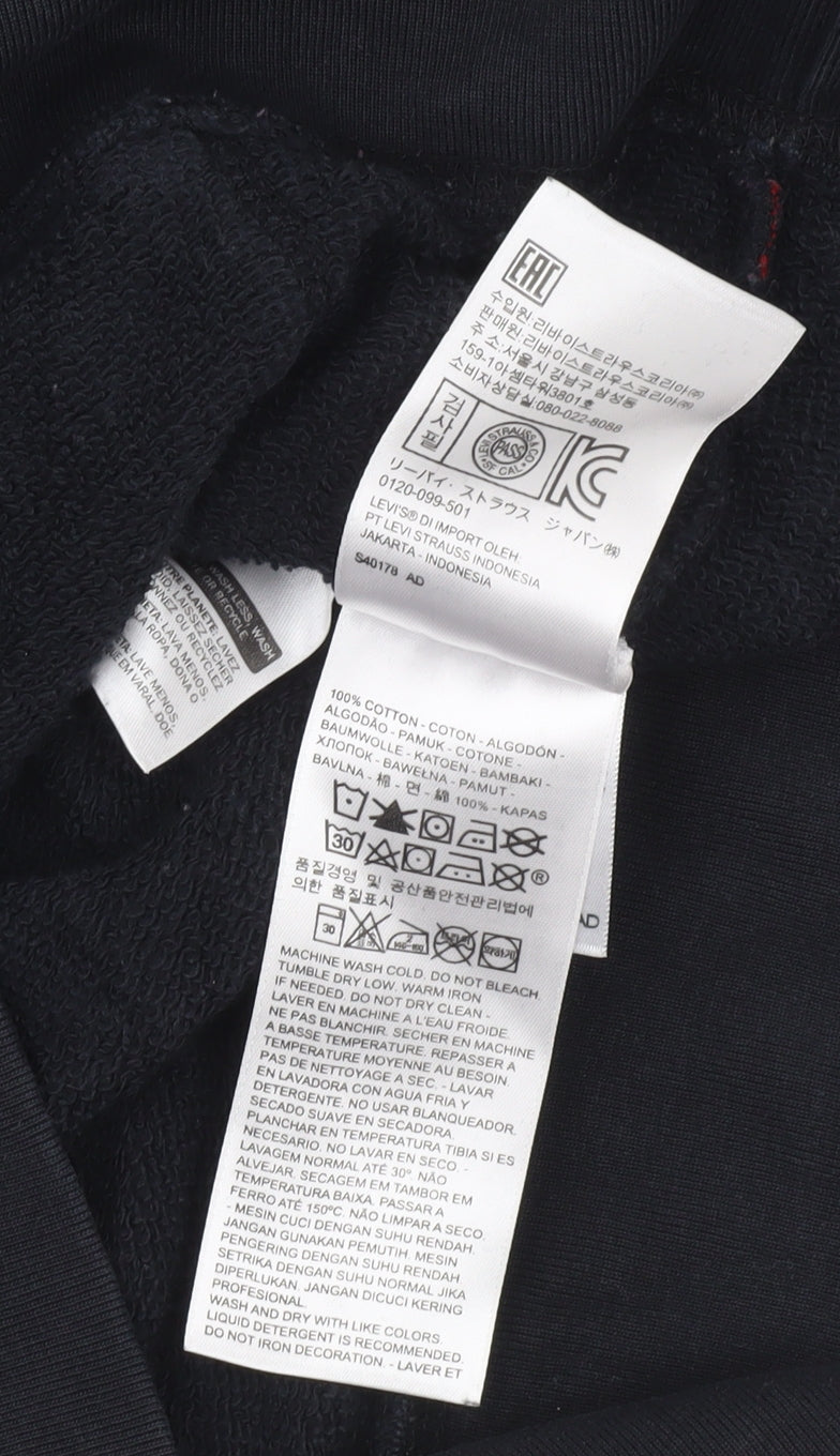 Mens UK Size XS Levi's Black Pullover Hoodie