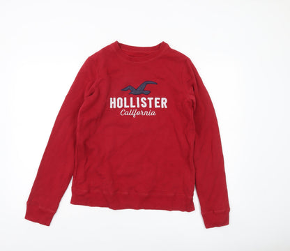 Womens UK Size S Hollister Red Pullover Sweatshirt