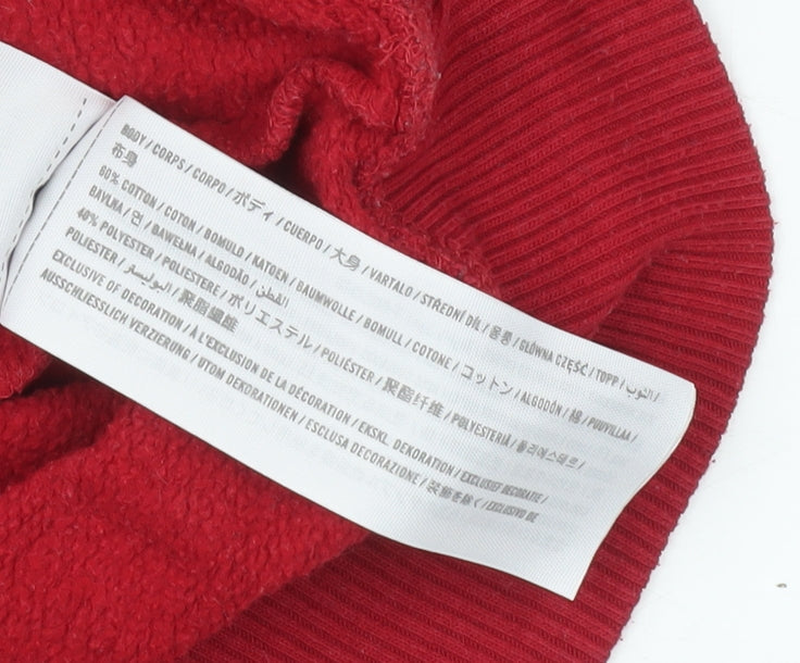 Womens UK Size S Hollister Red Pullover Sweatshirt