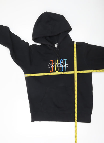 Mens UK Size S Uniqlo Black Pullover Hoodie