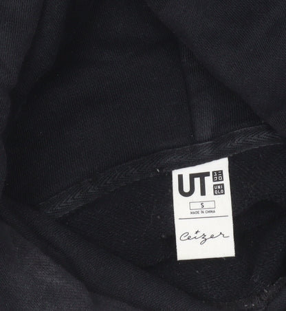 Mens UK Size S Uniqlo Black Pullover Hoodie