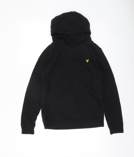Boys UK Size 10-11 Years Lyle & Scott Black Pullover Hoodie