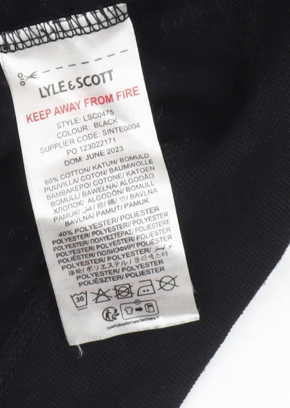 Boys UK Size 10-11 Years Lyle & Scott Black Pullover Hoodie