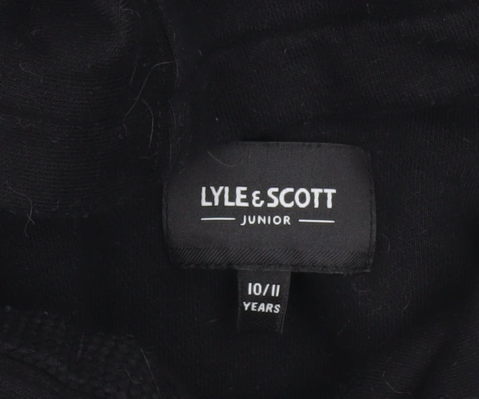 Boys UK Size 10-11 Years Lyle & Scott Black Pullover Hoodie
