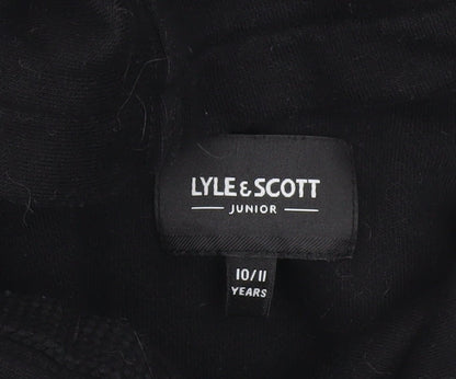 Boys UK Size 10-11 Years Lyle & Scott Black Pullover Hoodie