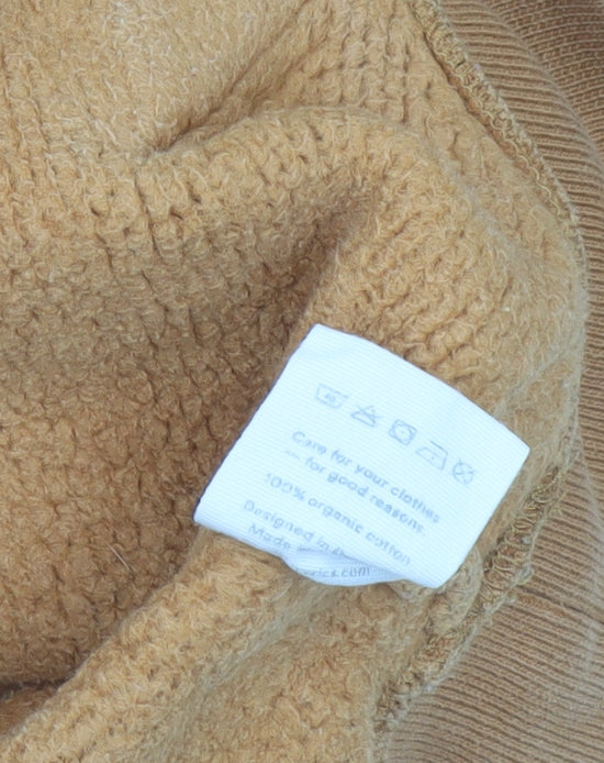 Womens UK Size S Organic Basics Brown Pullover Hoodie