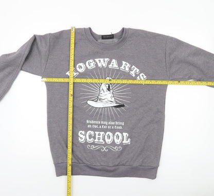 George Women’s Grey Hogwarts School Harry Potter Sweatshirt Size M 12-14