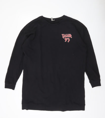 Womens UK Size 14 ASOS Black Pullover Sweatshirt