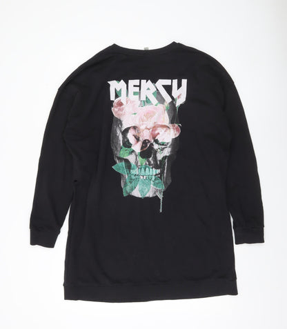 Womens UK Size 14 ASOS Black Pullover Sweatshirt