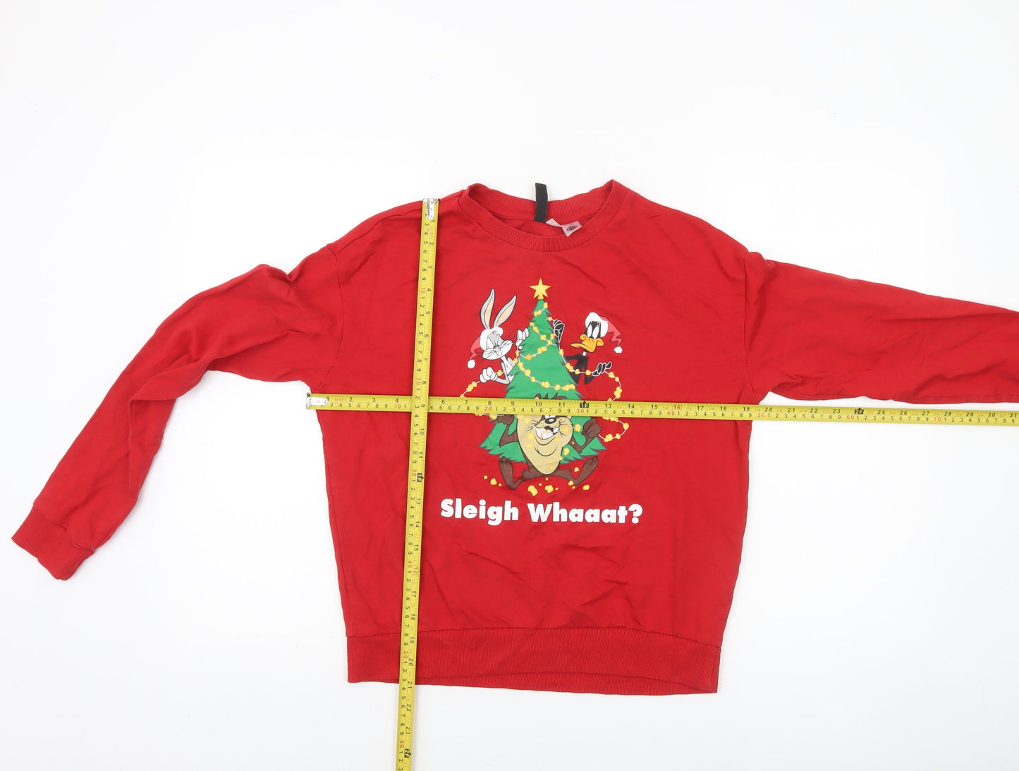 Womens UK Size S H&M Red Pullover Sweatshirt