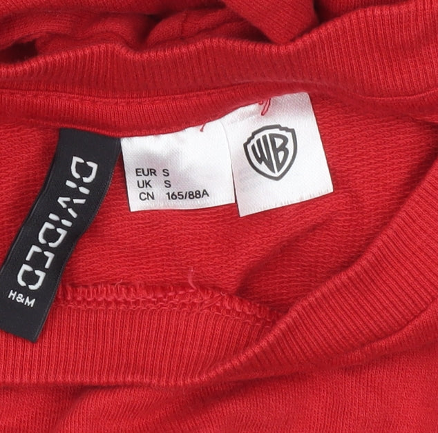 Womens UK Size S H&M Red Pullover Sweatshirt