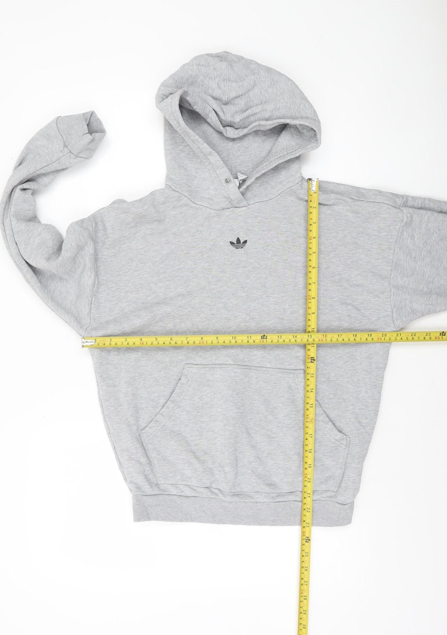 Womens UK Size 4 adidas Grey Pullover Hoodie