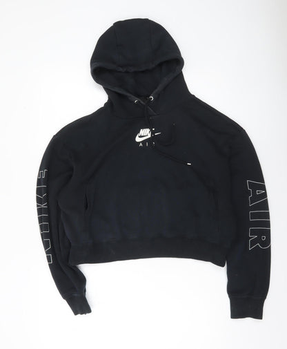 Womens UK Size M Nike Black Pullover Hoodie